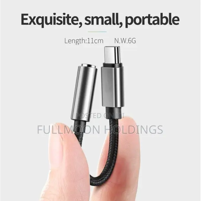 TYPE C to 3.5mm Jack, Headphone Connector