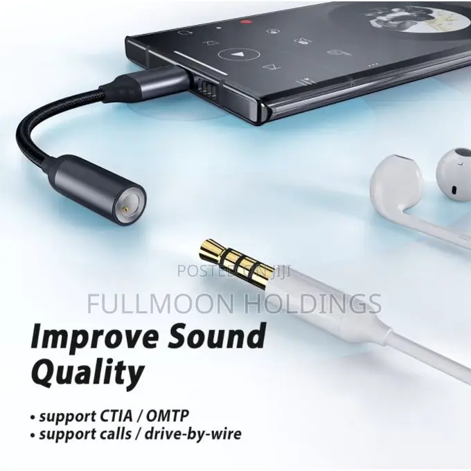 TYPE C to 3.5mm Jack, Headphone Connector