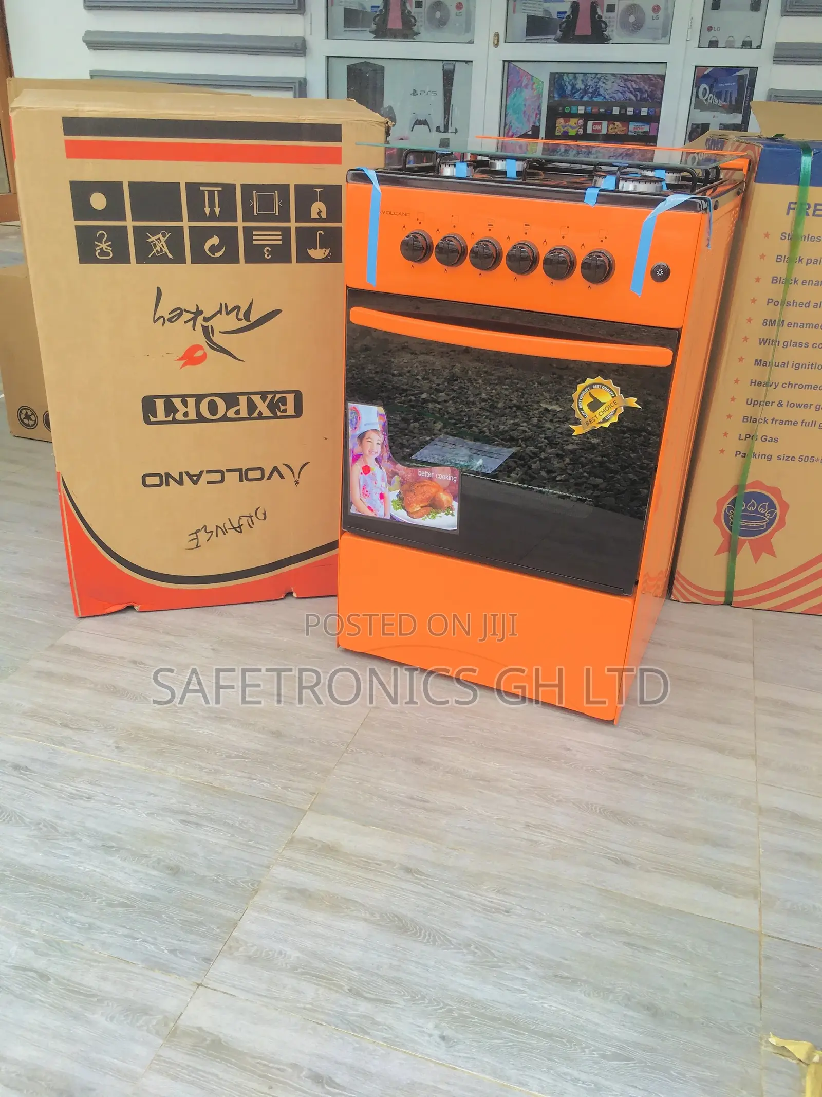 Volcano Orange 4 Gas Burner Oven Grill