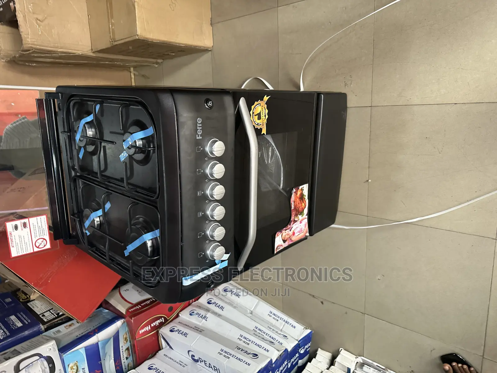 50/55 Excellent Performance 4burner Black Smart Oven Cooker