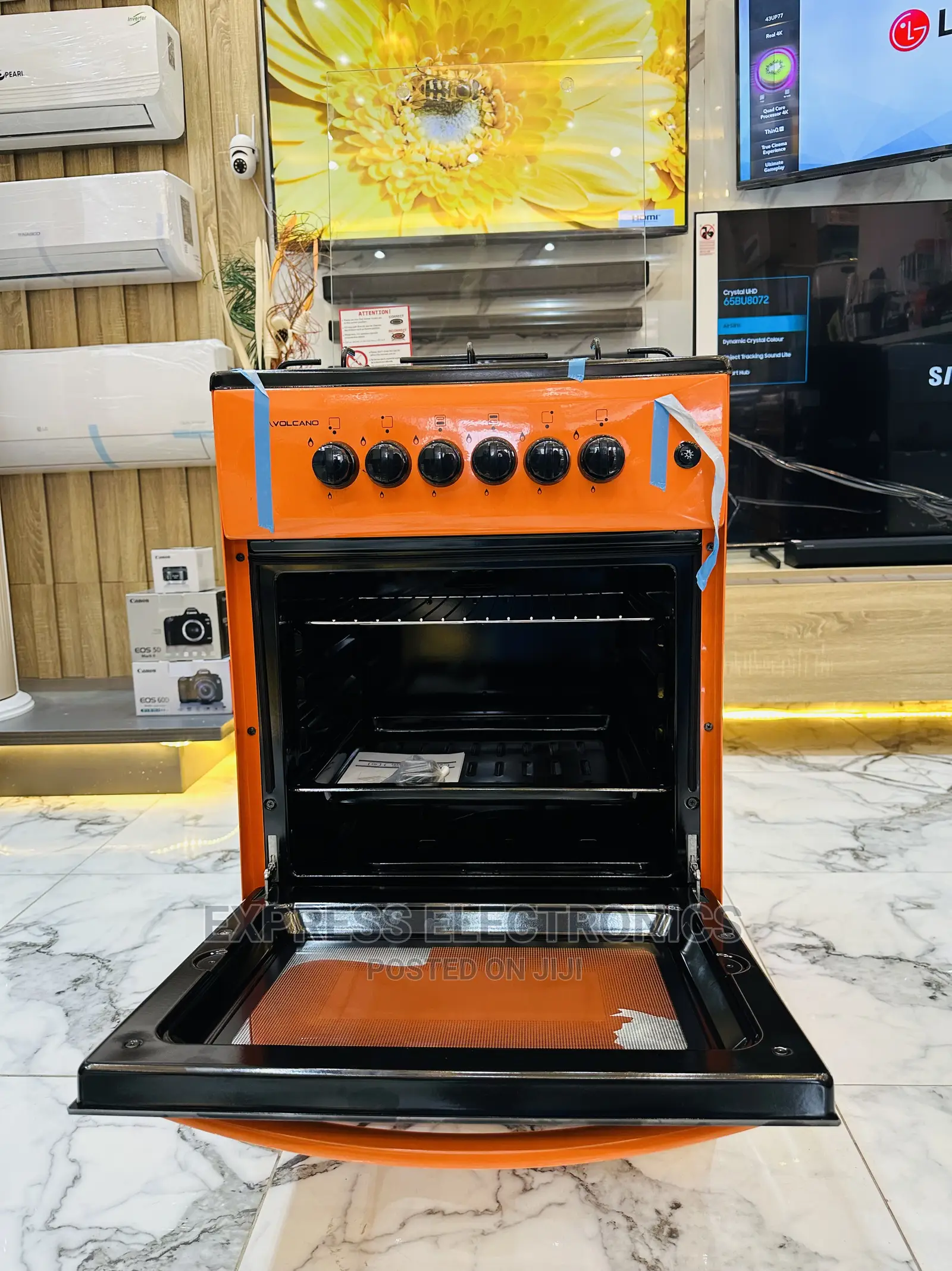 Best Cool  Price Gas Cooker 4b Orange Color Oven