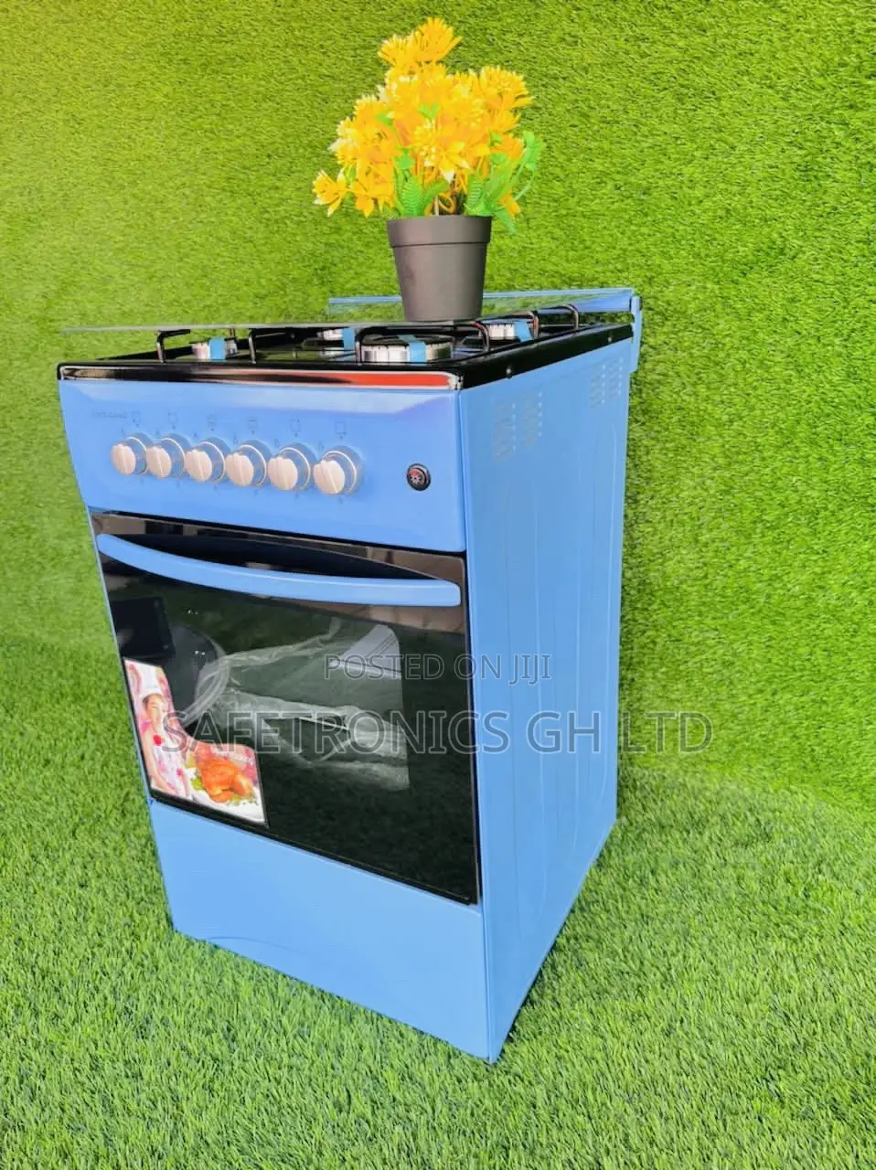 Volcano Blue 4 Burner Gas Cooker 50×50 Oven and Grill