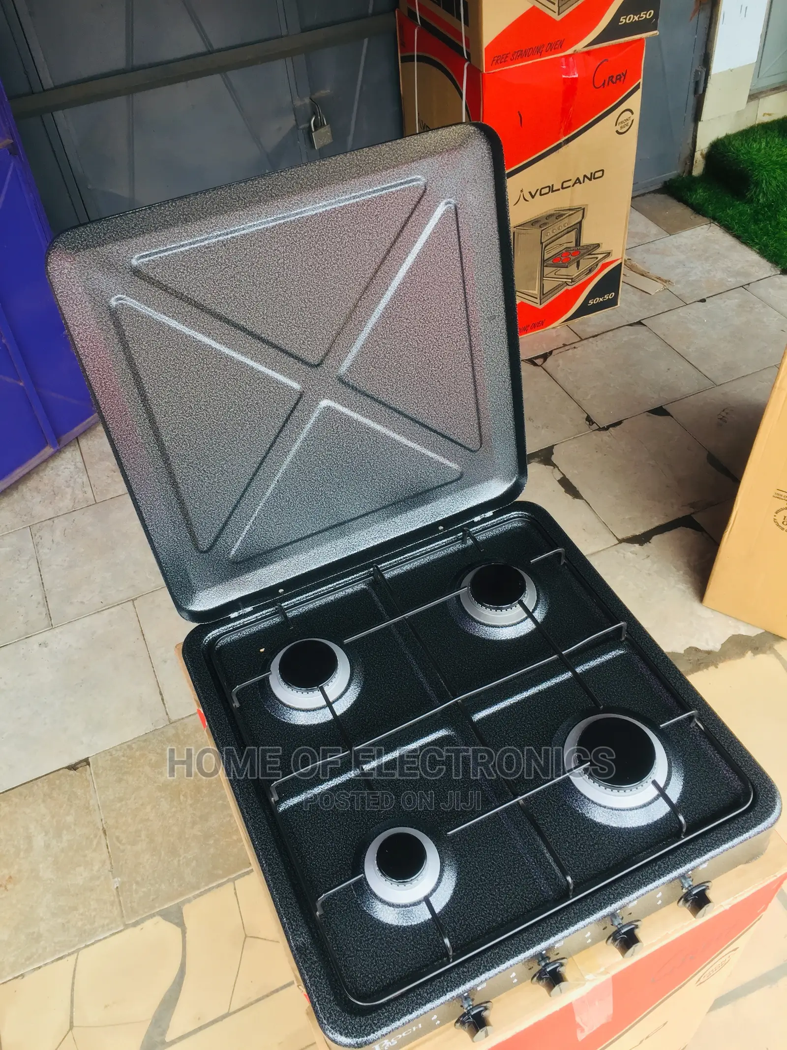 New Arrival Roch 4 Burner Tabletop Gas Cooker(Matt Black)