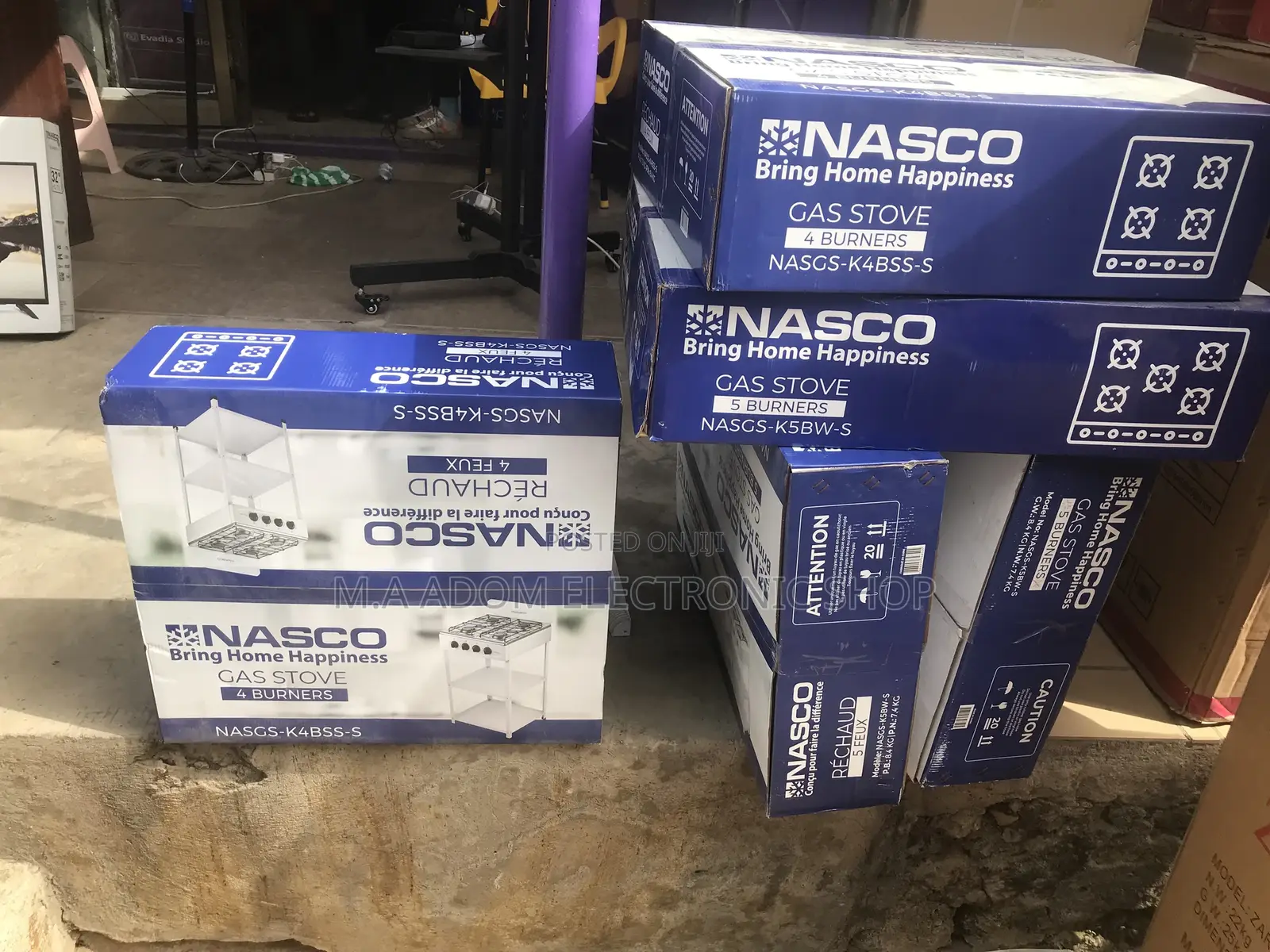 Nasco NASGS-K4CSS-S 4burner Gas Stove With Stand