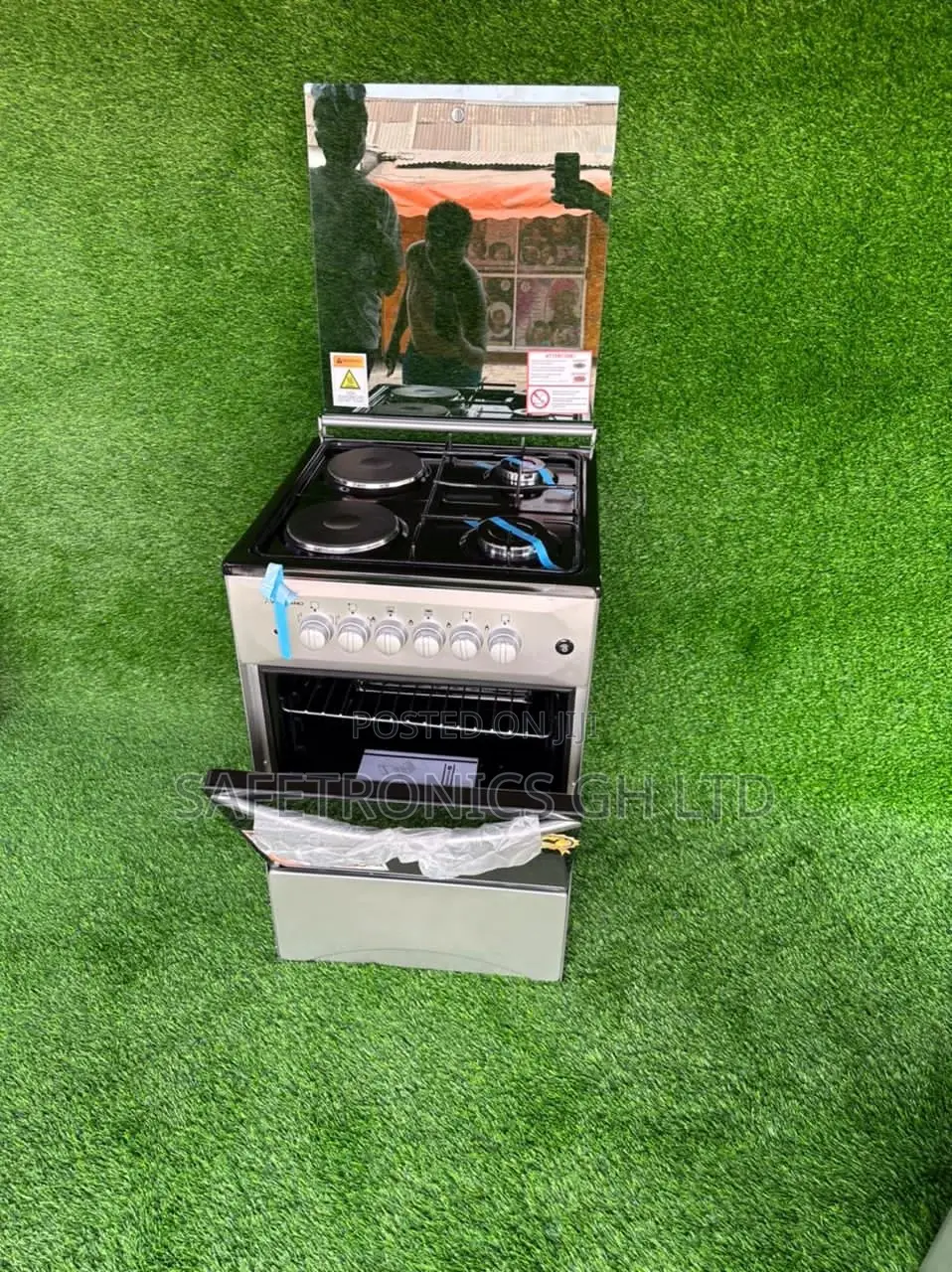 2 Gas 2 Electric Volcano 4burner Cooker 50×50 Oven and Grill