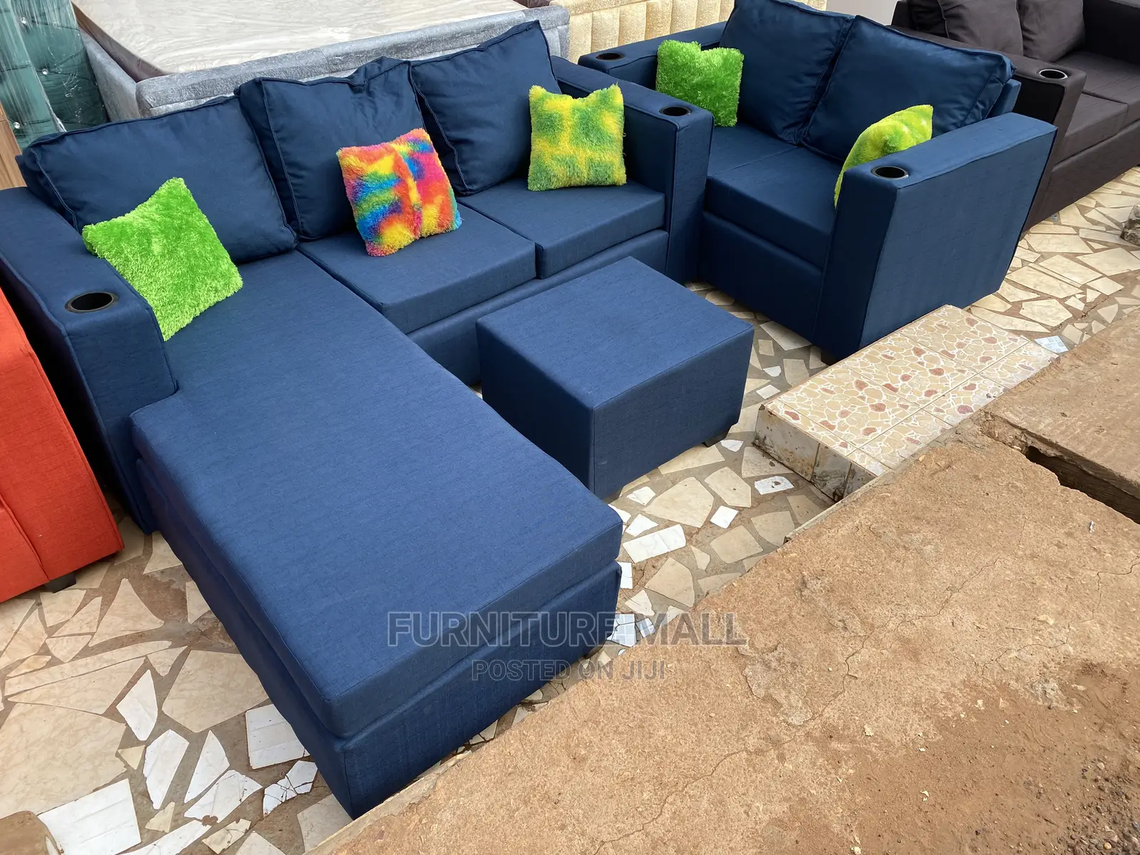Sofa Set Available Pls. An L Shape With 2in1 . Free Delivy