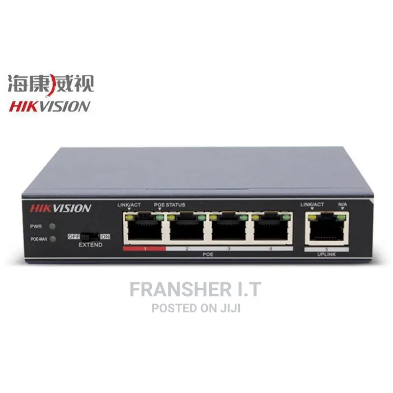 HIKVISION DS-3E0105P-E 4-Ports 100mbps Unmanaged Poe Switch