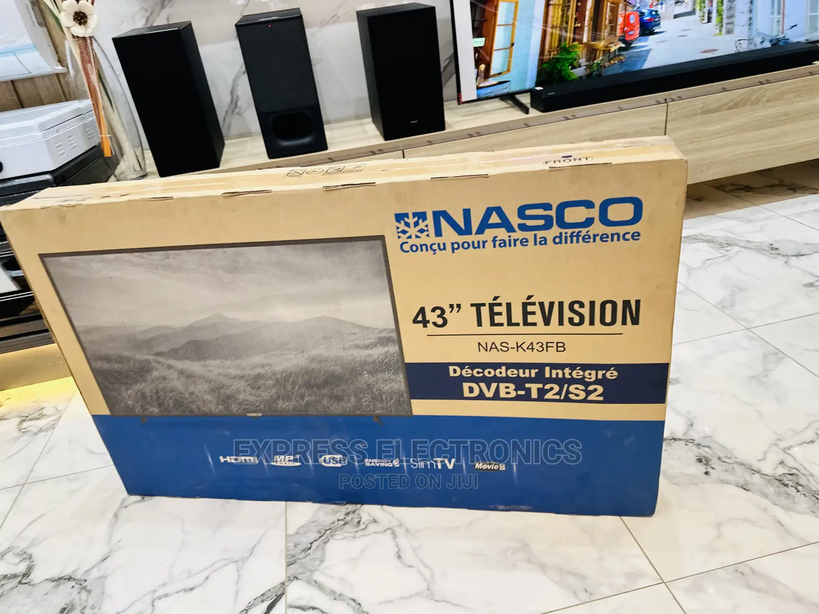 Classic Design FHD NAS-K43FB Nasco Digital Satellite Tv