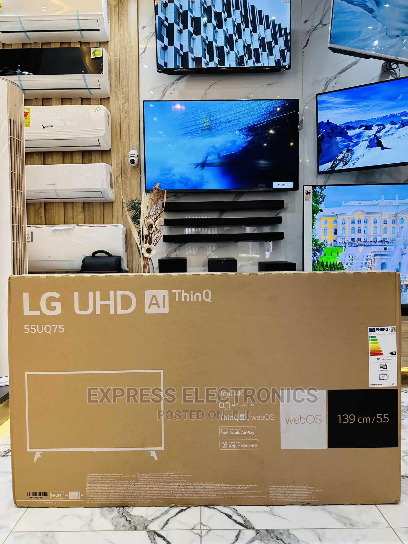 Dynamic Range Contrast UHD LG Tv 55”Uq75 Series 4k
