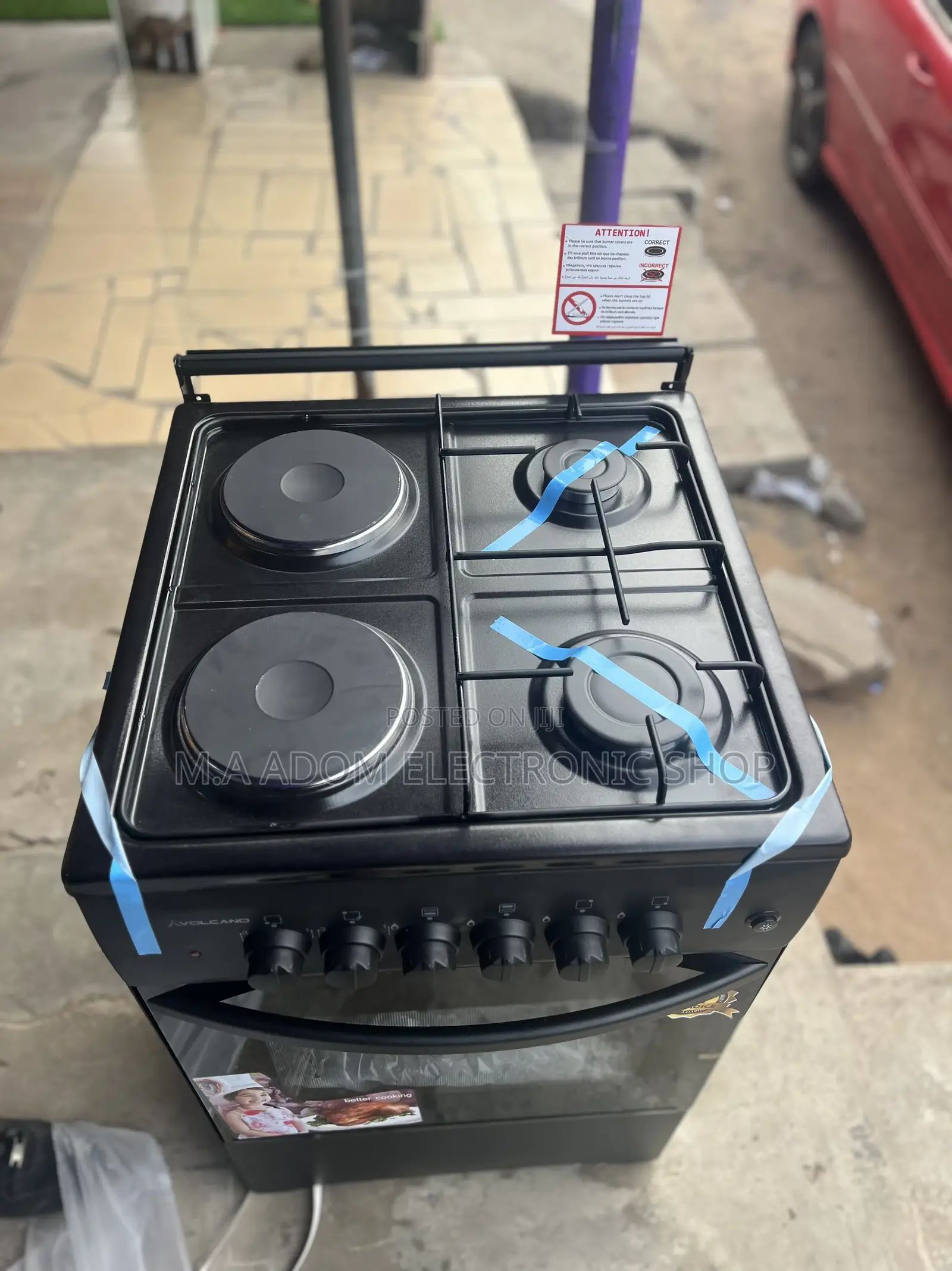 Volcano Burner 50 by 50 Electric Gas Kitchen Stove