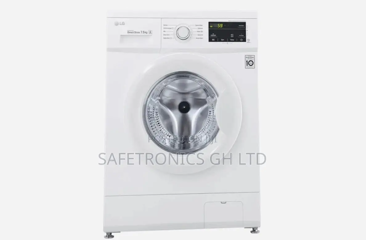 LG Front Load (Wash Only)Washing Machine 7kg, White,Inverter