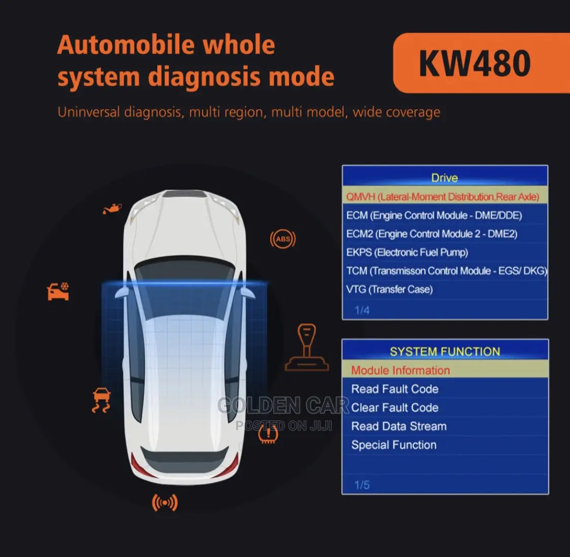Konnwei KW480 BMW OBD2 Car Diagnostic Scanner