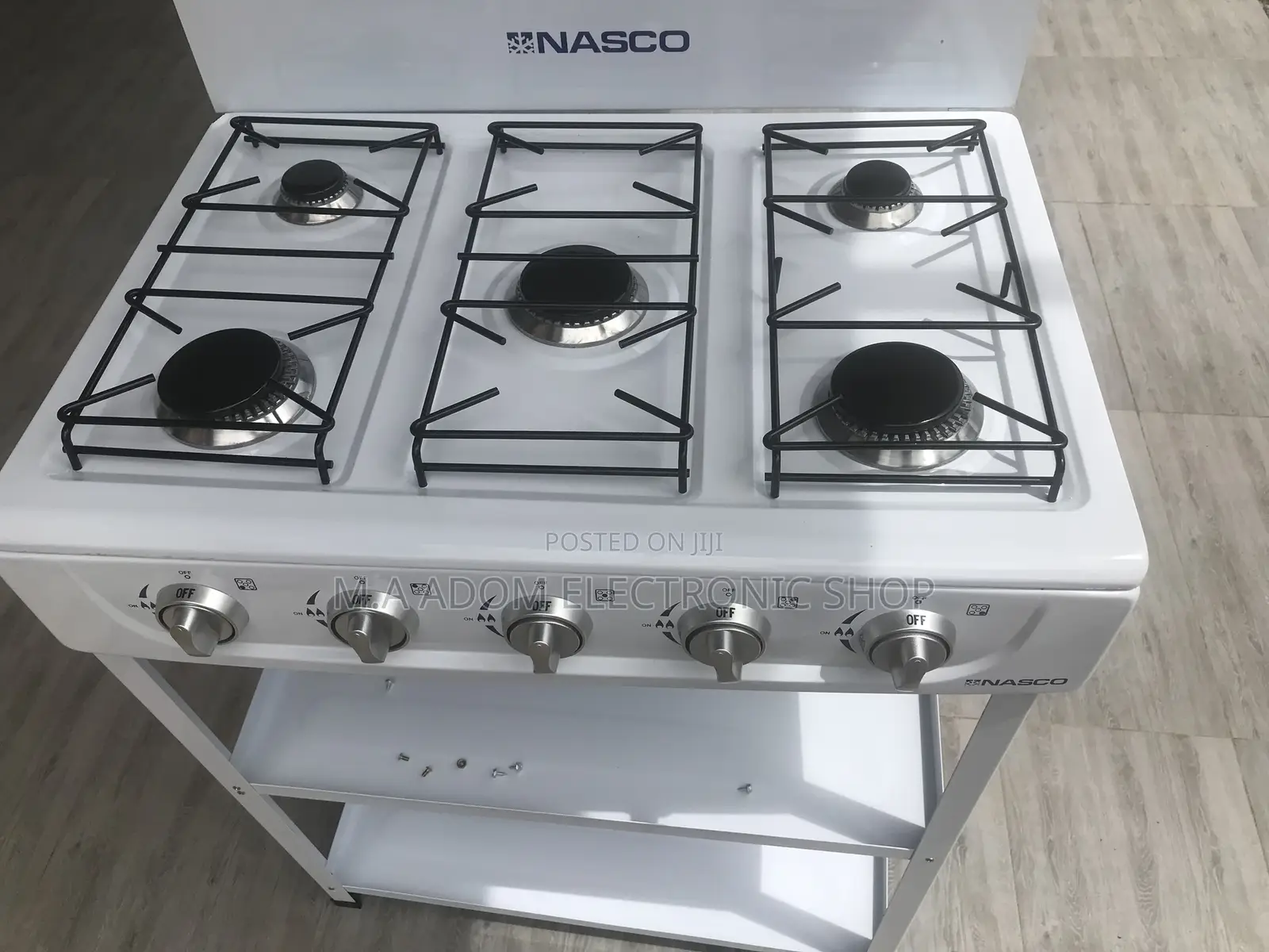 Iron Burners Nasco 5 Burner Gas Stove With Shelve Stands