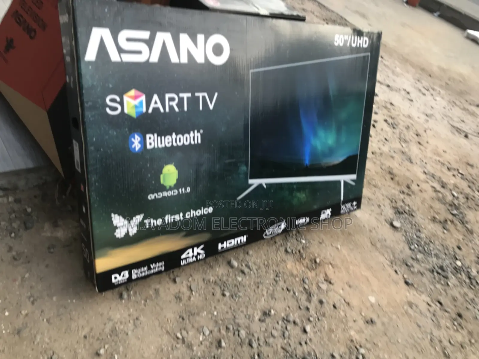 Adom’S Asano 50′′ Ultra HD Smart LED TV – Black