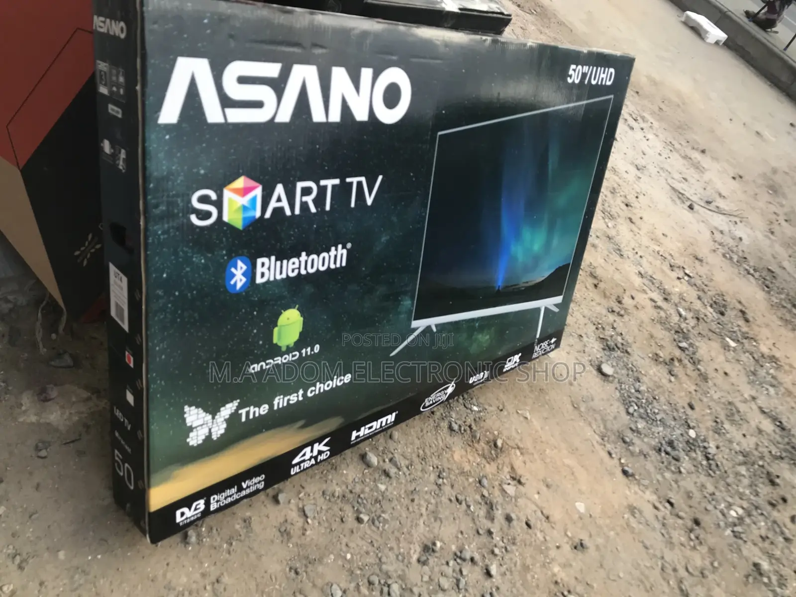 Adom’S Asano 50′′ Ultra HD Smart LED TV – Black