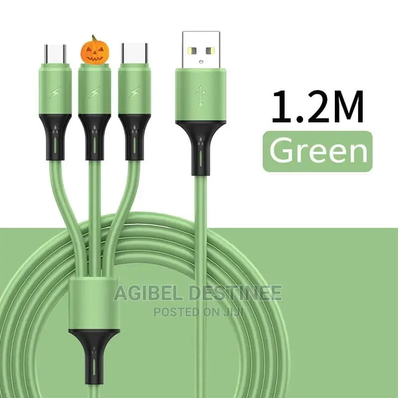 3 in 1 Fast Charging Cord for iPhone,Type C Data Sync Cable