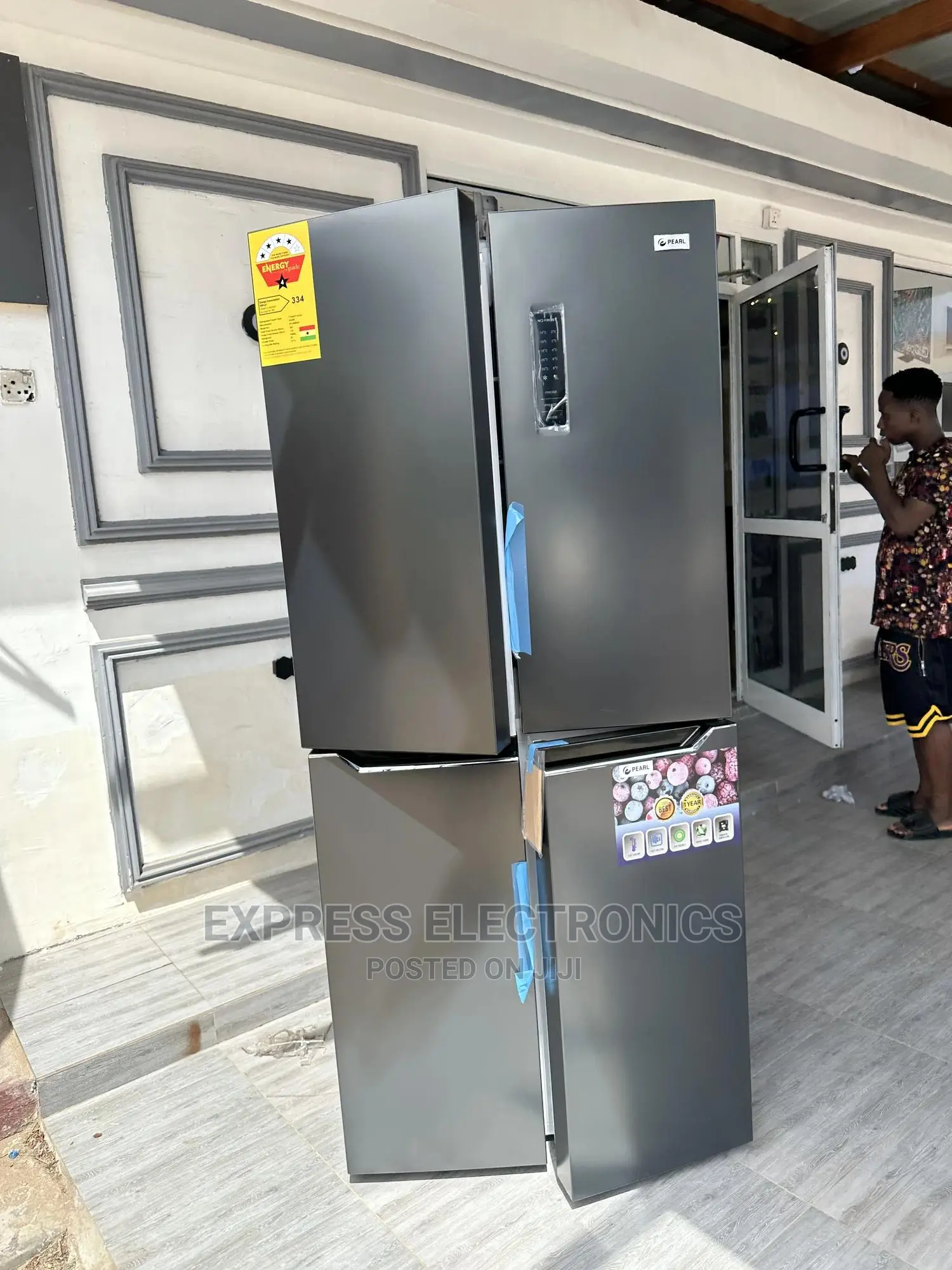 Side by Side PF-550BSS Pearl 4doors Fridge