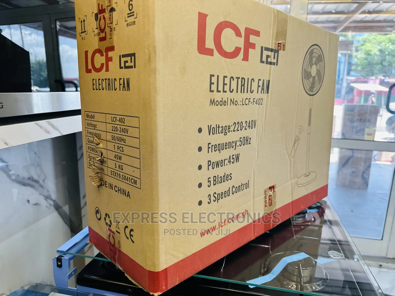 Frequency:50hz • Power:45W • 5 Blades LCF Standing Fan