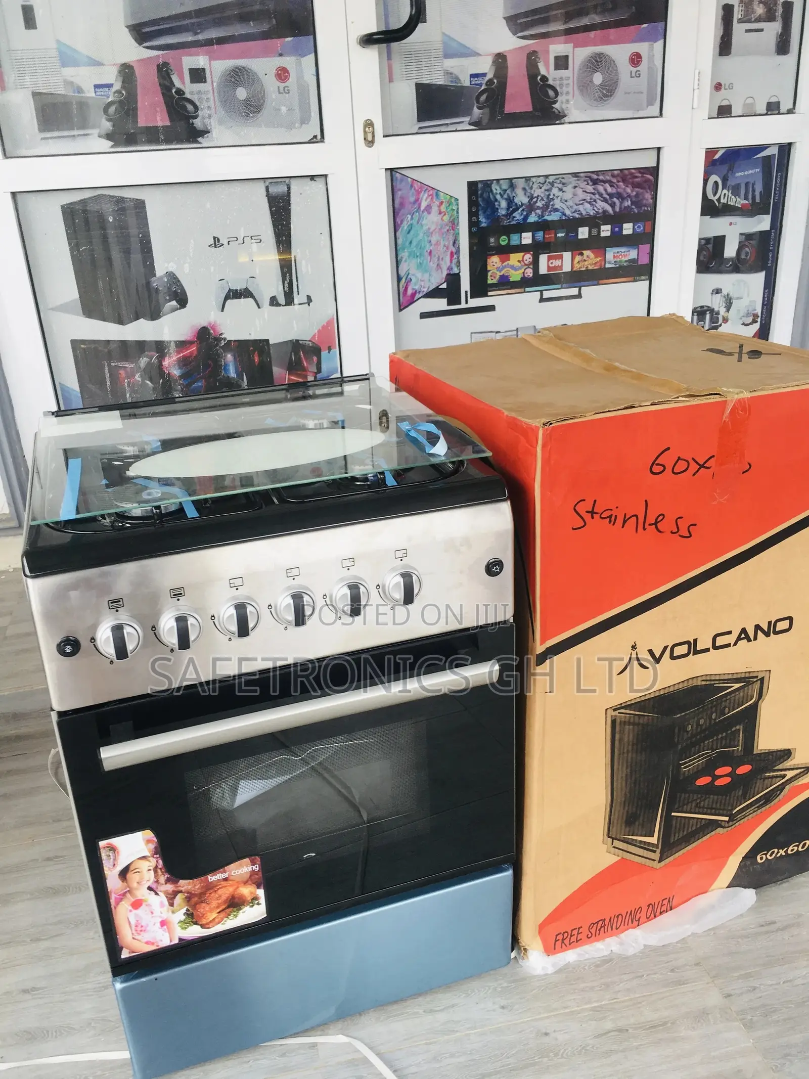 Volcano 60x60 (New Line) 4 Gas Burner Oven Grill