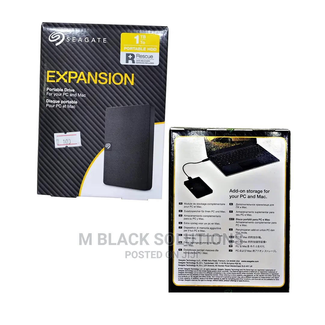 Seagate External Hard Disk 1tb Expansion 2.5” Rescue