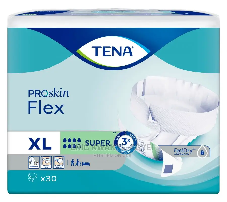 TENA Flex Super XL Diapers, 30 Pcs.