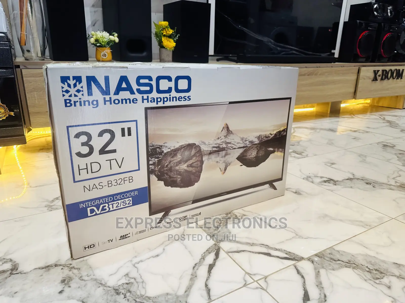 High Contrast Ratio 32”Fhd Satellite Digital Nasco Tv