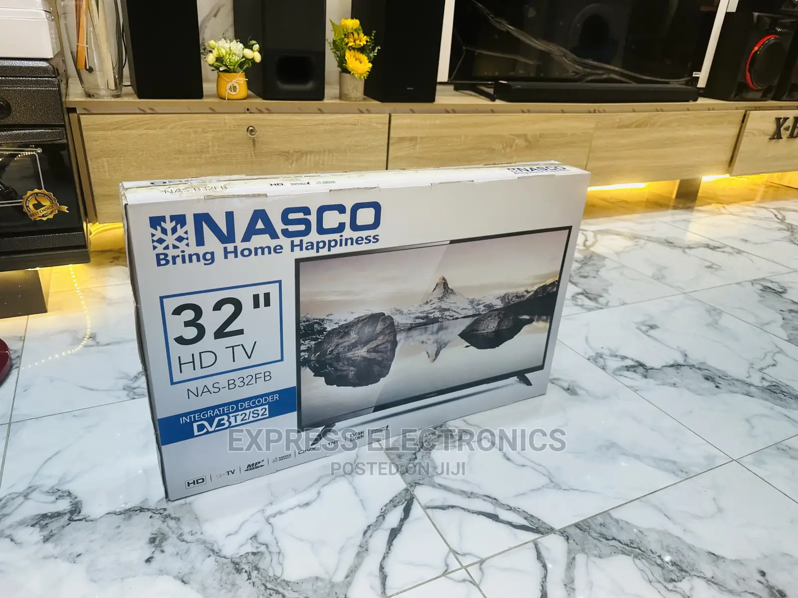 High Contrast Ratio 32”Fhd Satellite Digital Nasco Tv