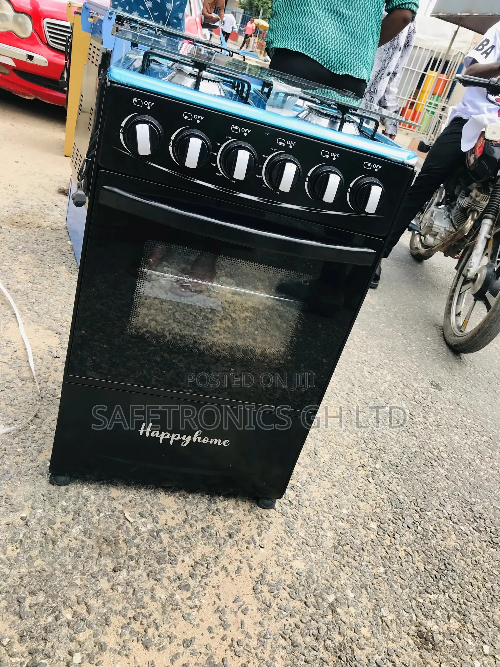 Smart Happy Home Gas Cooker 4 Burner Oven With Grill