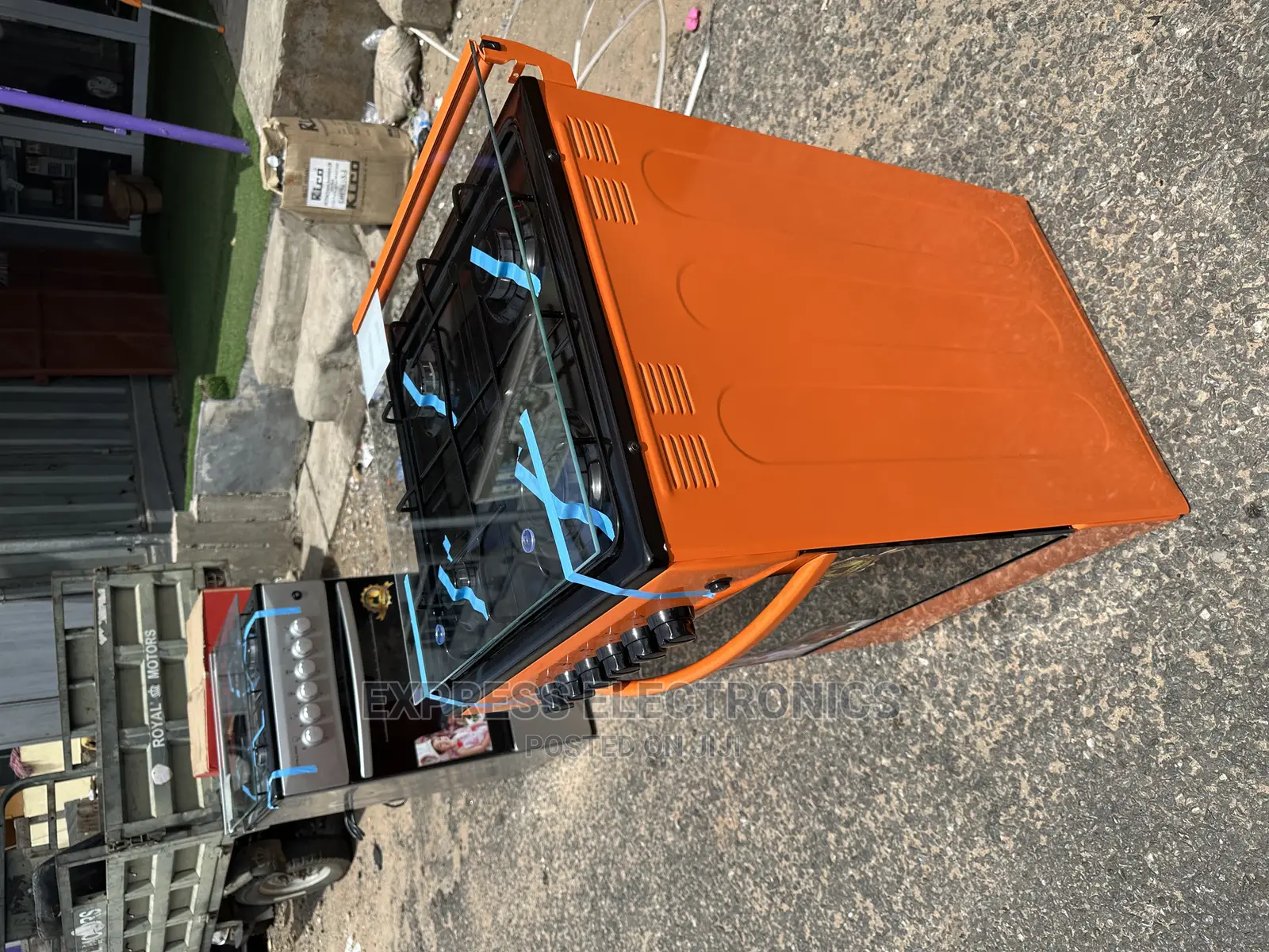 4burner Orange Grill Gas Cooker Oven Orange