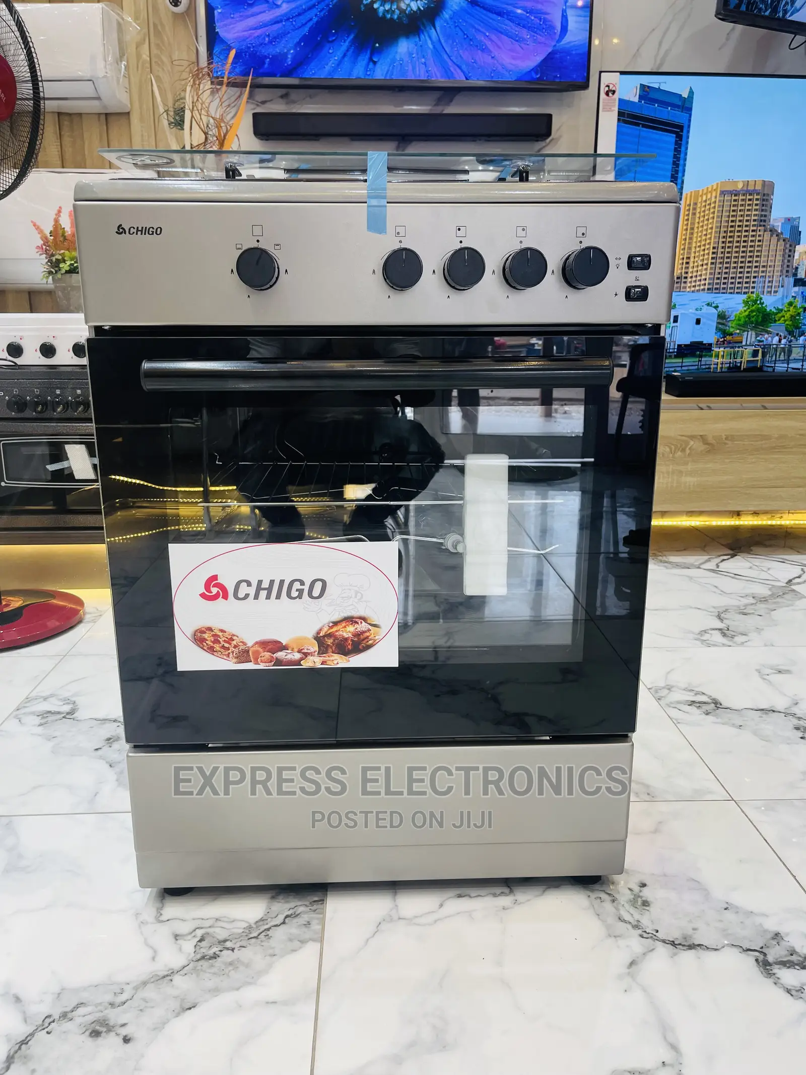 Unique Design Gas Cooker Oven Grill 4burner 60/60