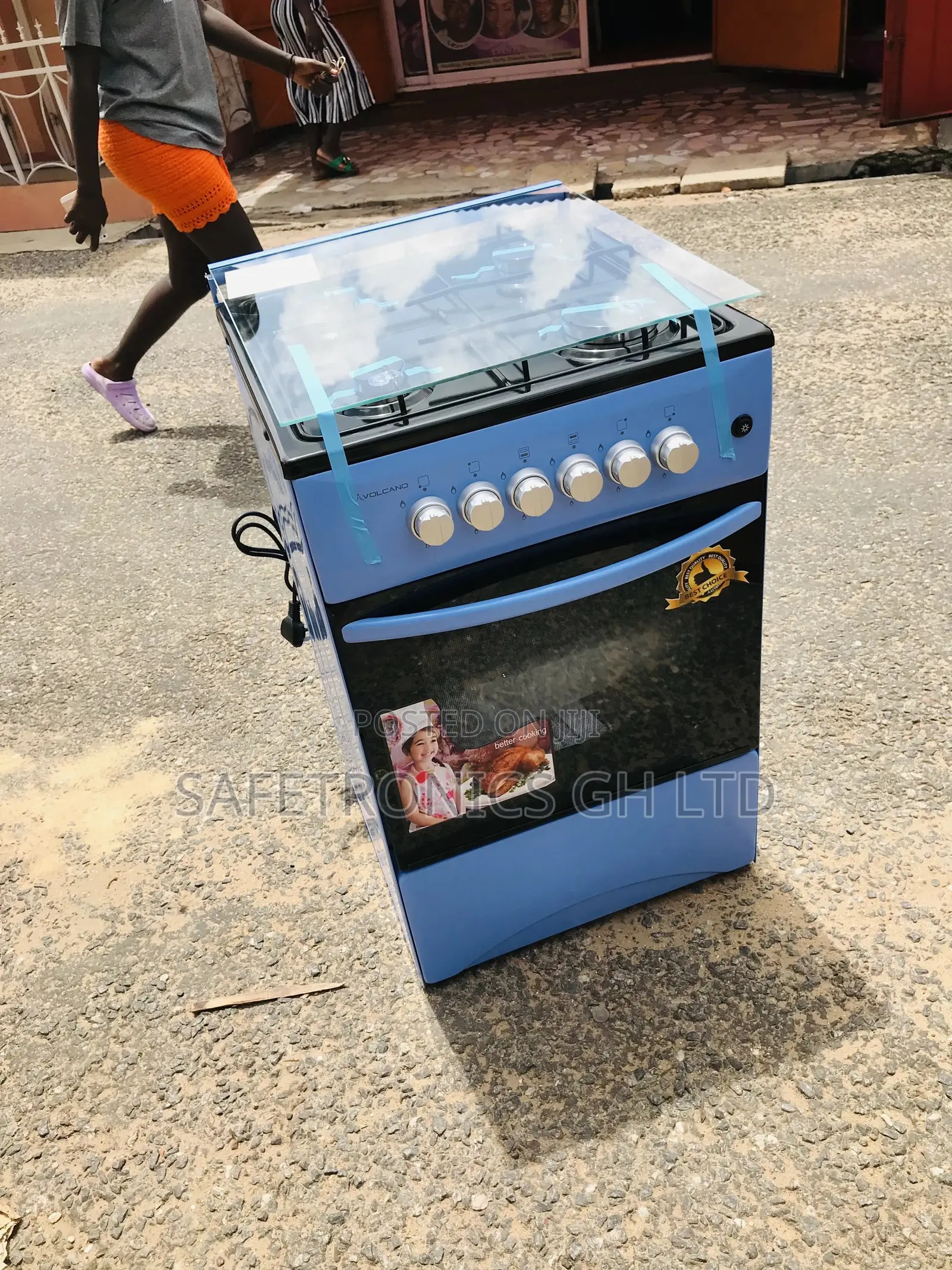 Volcano Blue 4 Gas Burner Oven With Grill