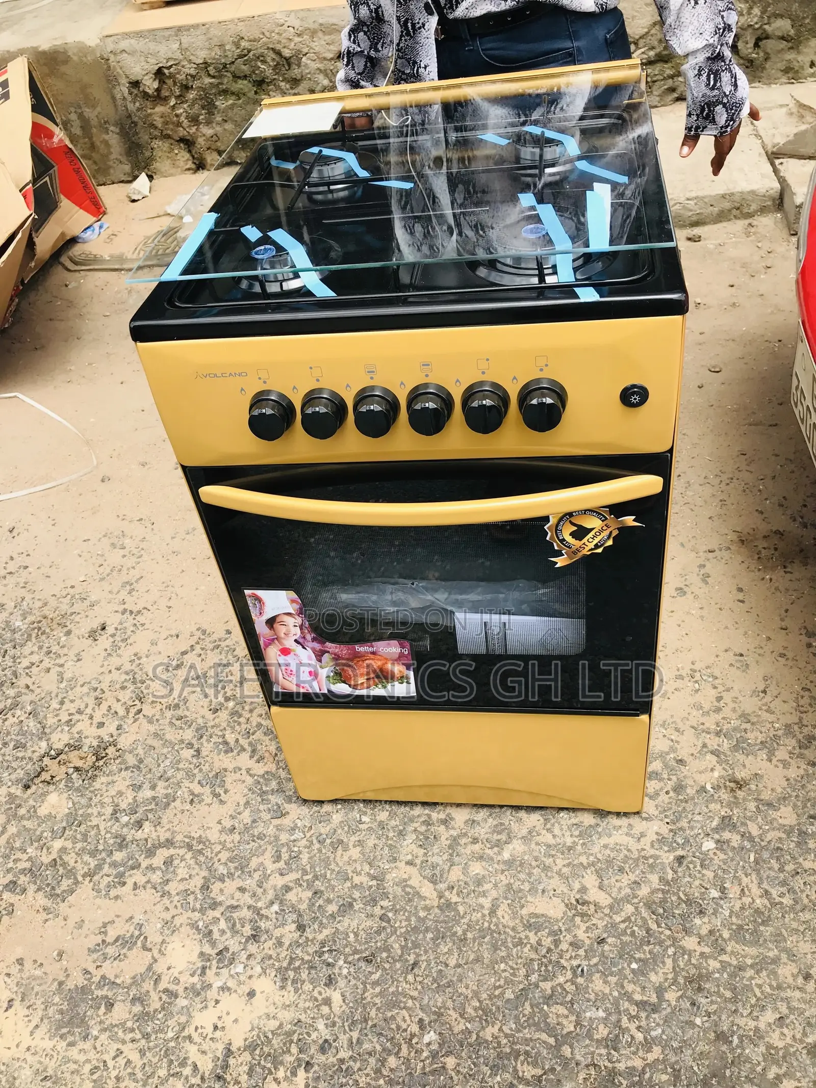 Available Volcano 4 Gas Burner 4 50*50 Cooker
