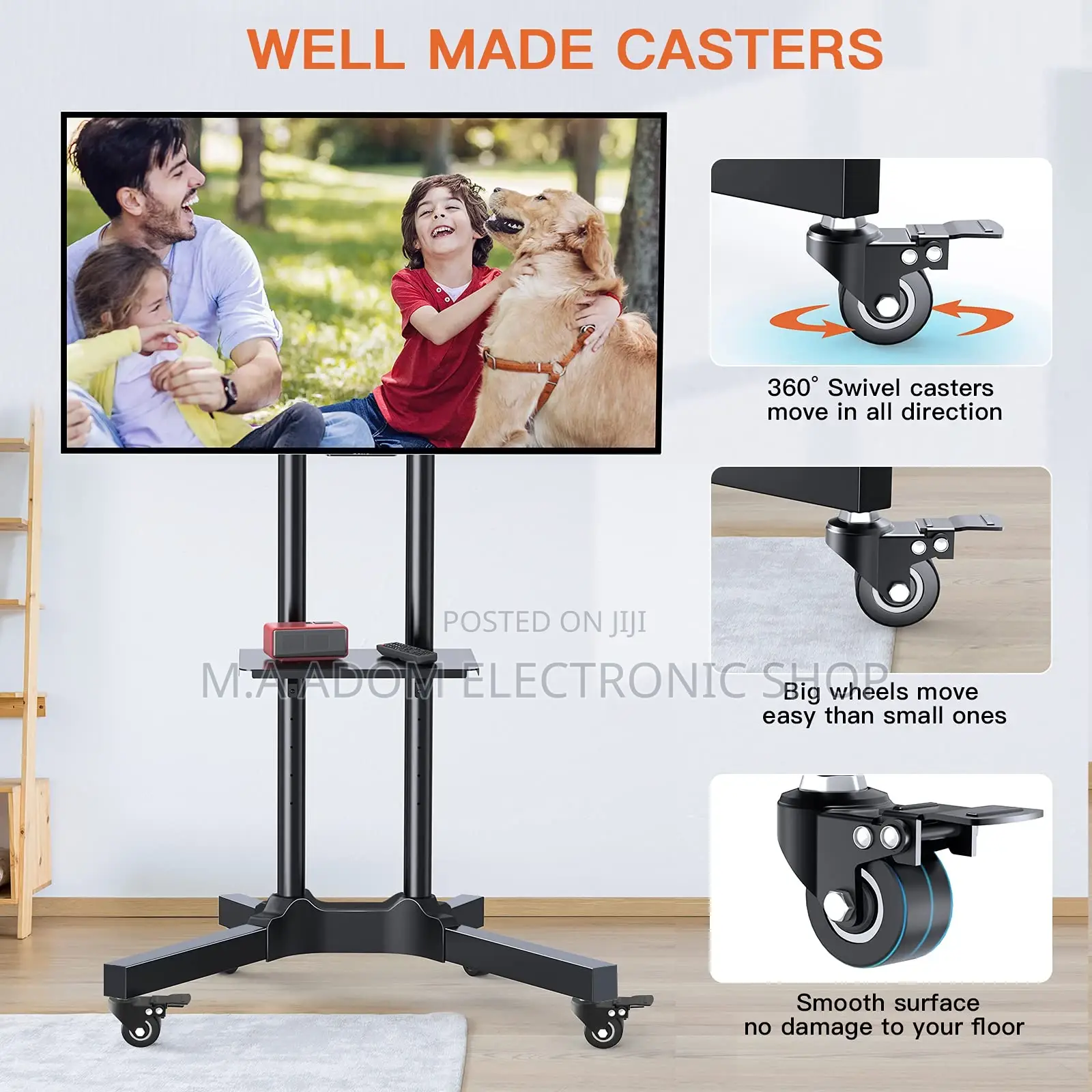 Tv Stand With Wheels for Easy Mobility