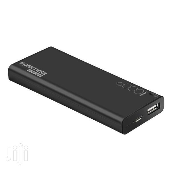 Promate Energi-6 High-Capacity 6000mah Power Bank-Black
