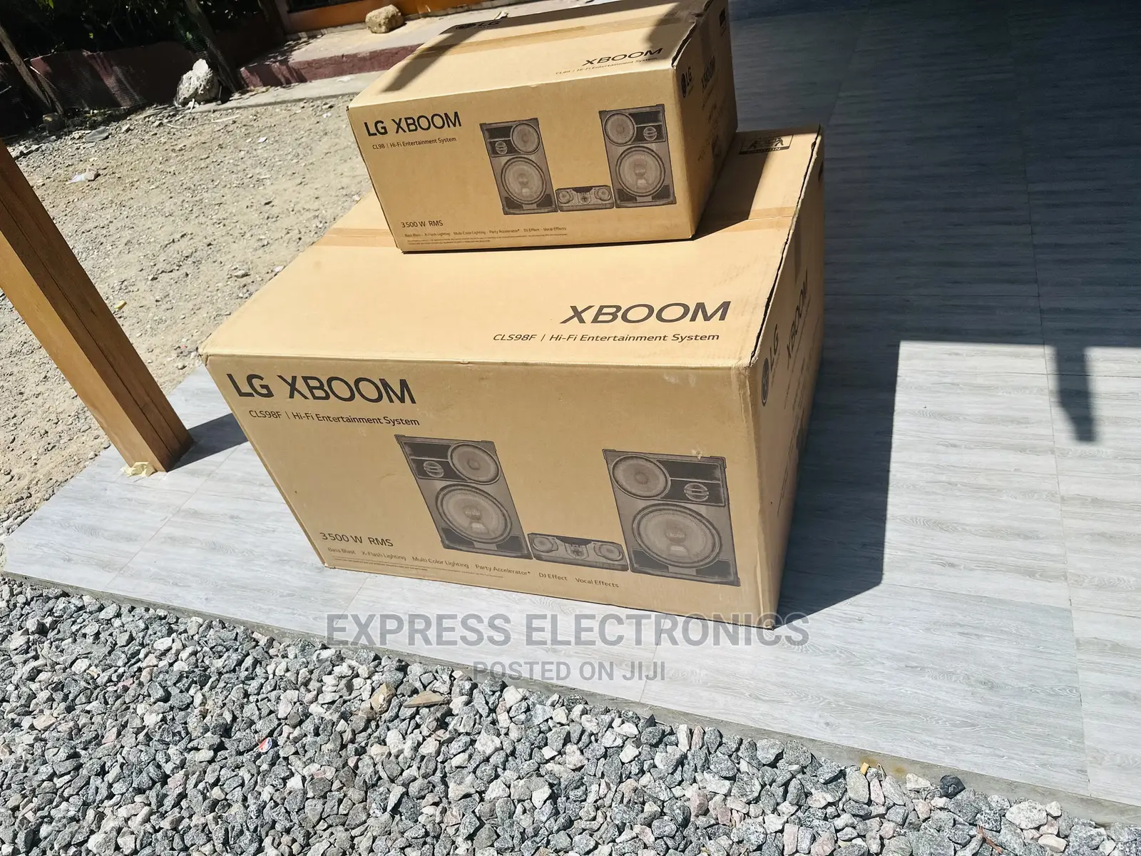 Sleek Black Wooden Like LG CL98 XBOOM 3500W Bluetooth Music