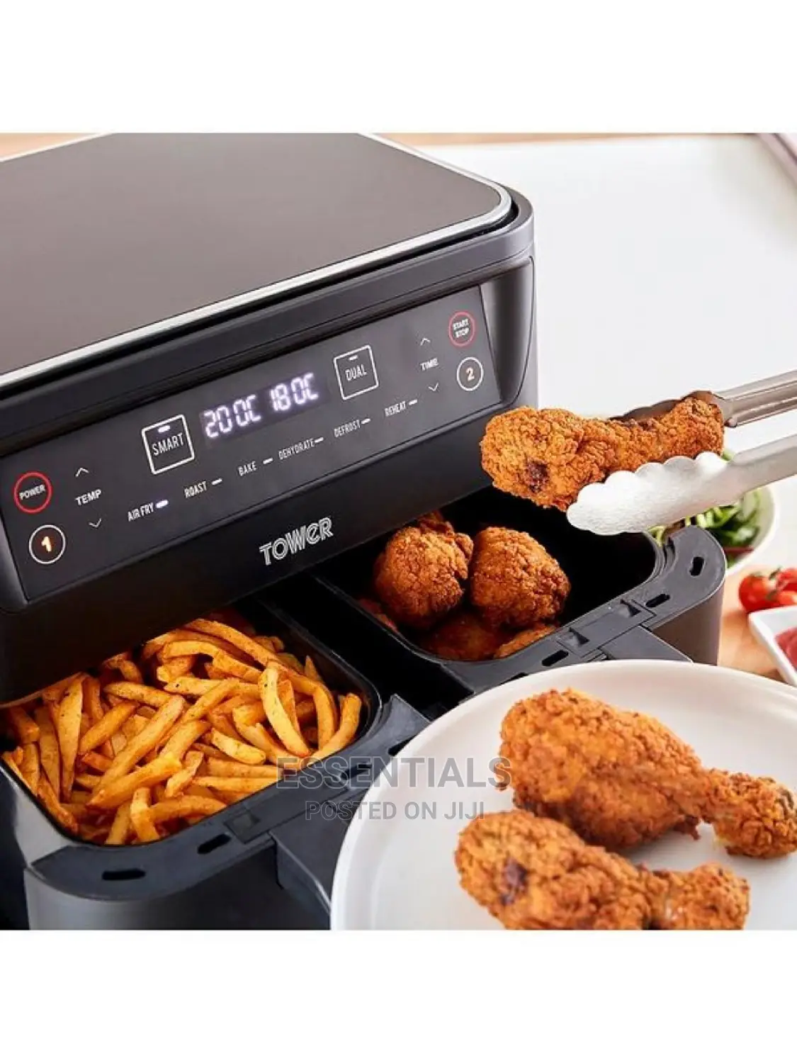 Tower Vortx Dual Basket Air Fryer 8L - Black