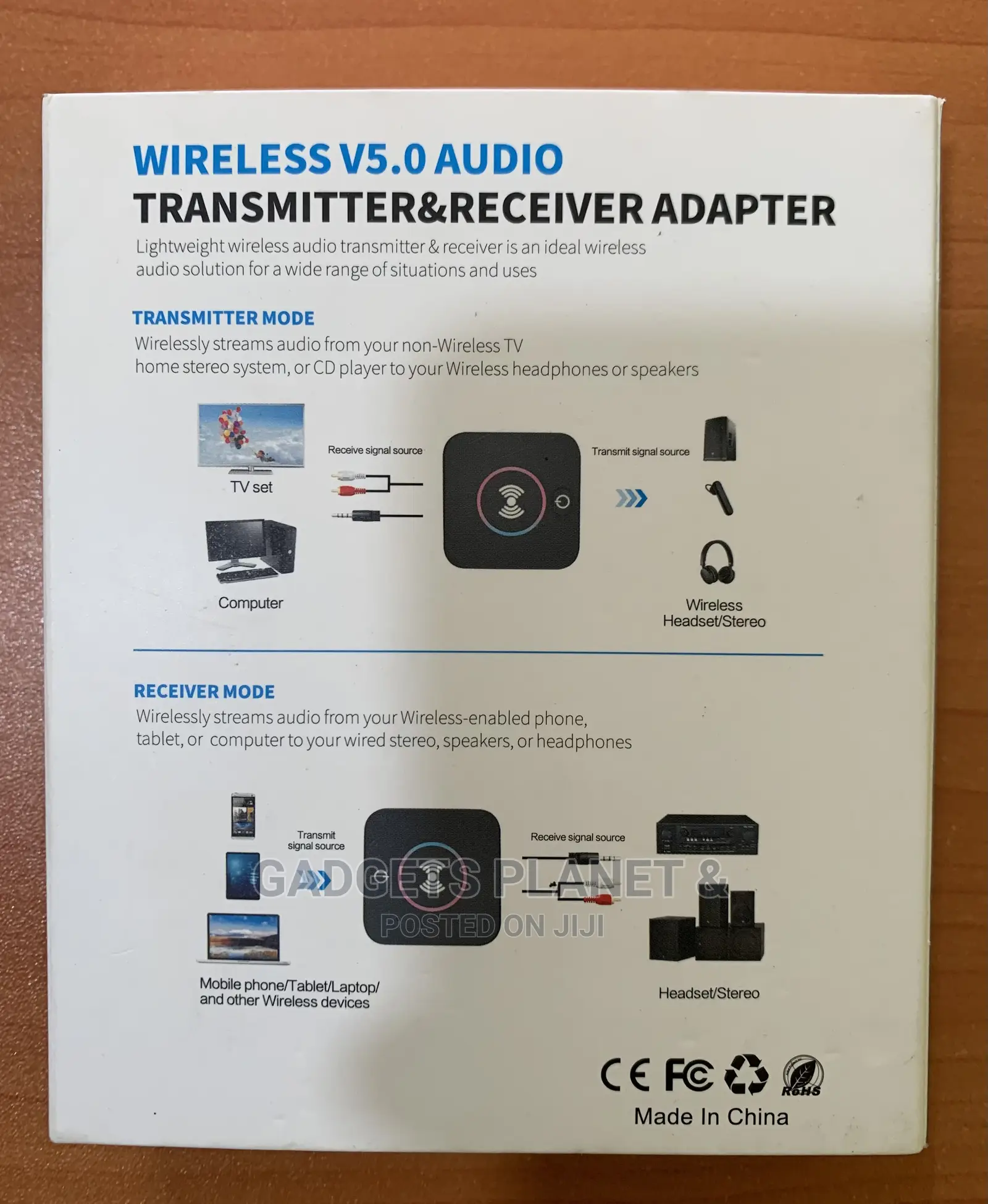 Wireless V5.0 Audio Transmitter Receiver Adapter