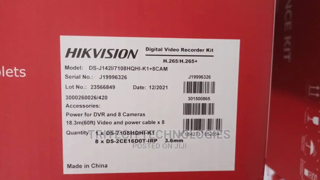 Hikvision Ds-J1421/7108hqh1-+4+4cam 8ch Complete DVR