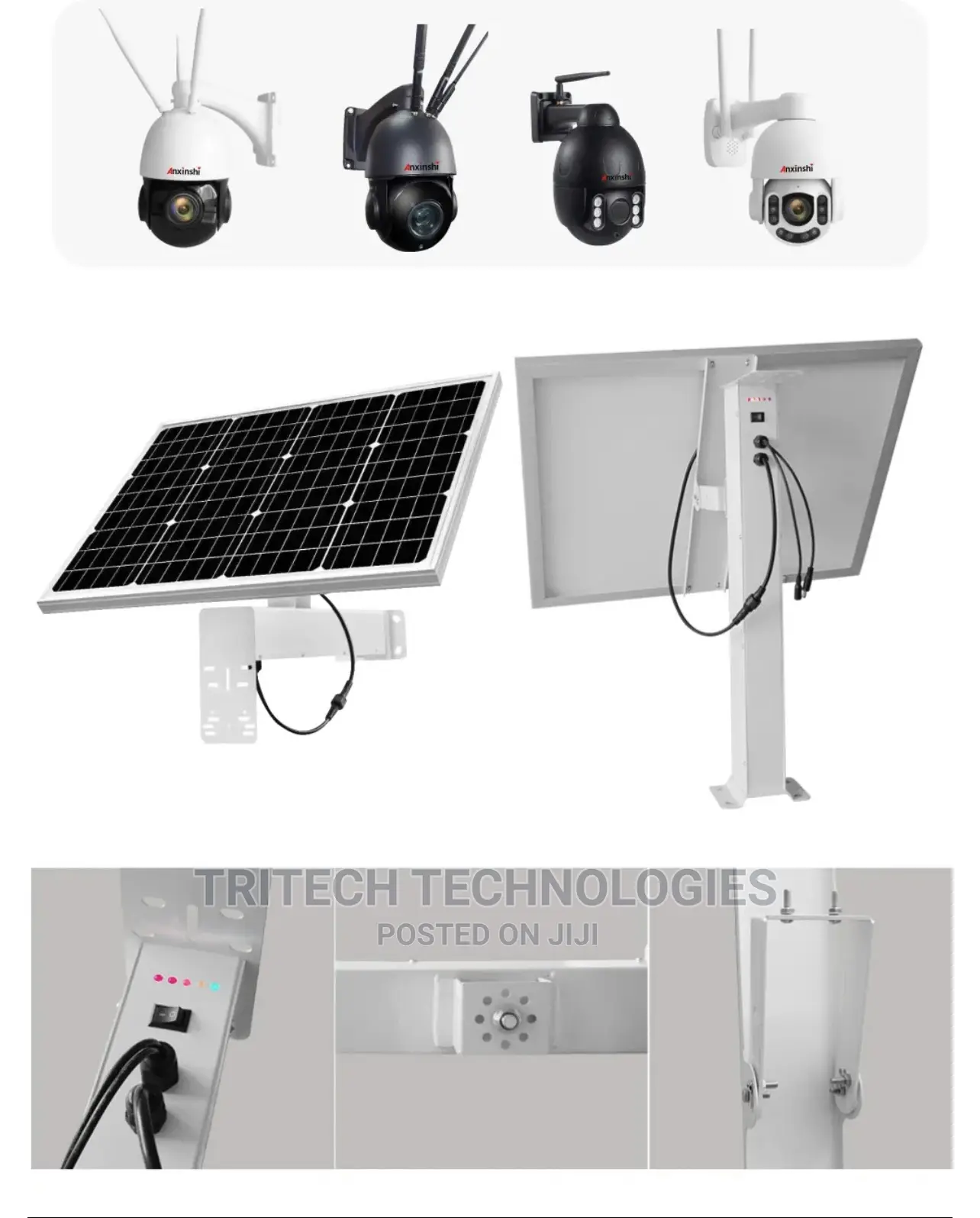60W-20-30AH Solar Panel For IP PTZ Camera And 4G Wifi Camera