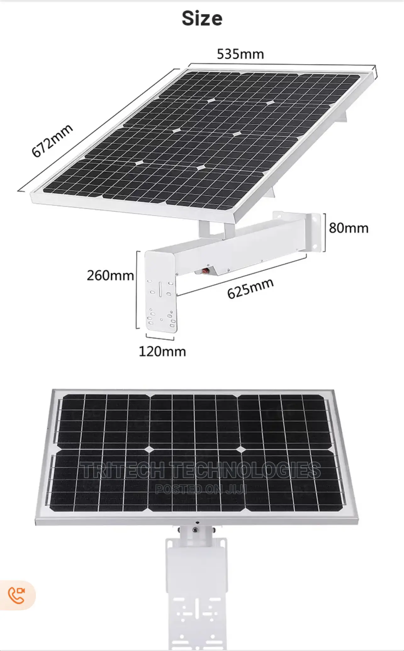 60W-20-30AH Solar Panel For IP PTZ Camera And 4G Wifi Camera
