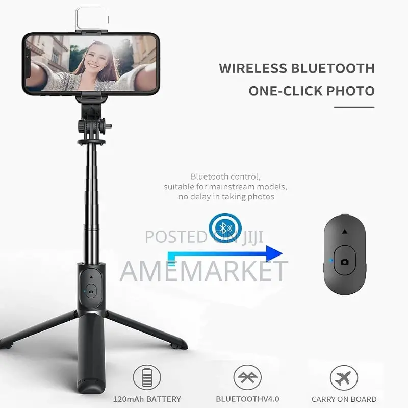Quality Selfie Stick Bluetooth Remote. Phone Mini Gimbal