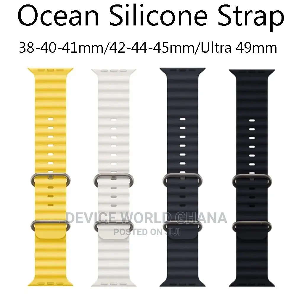 Ocean Silicone Strap for Apple Watch Series 1-9(All Sizes)