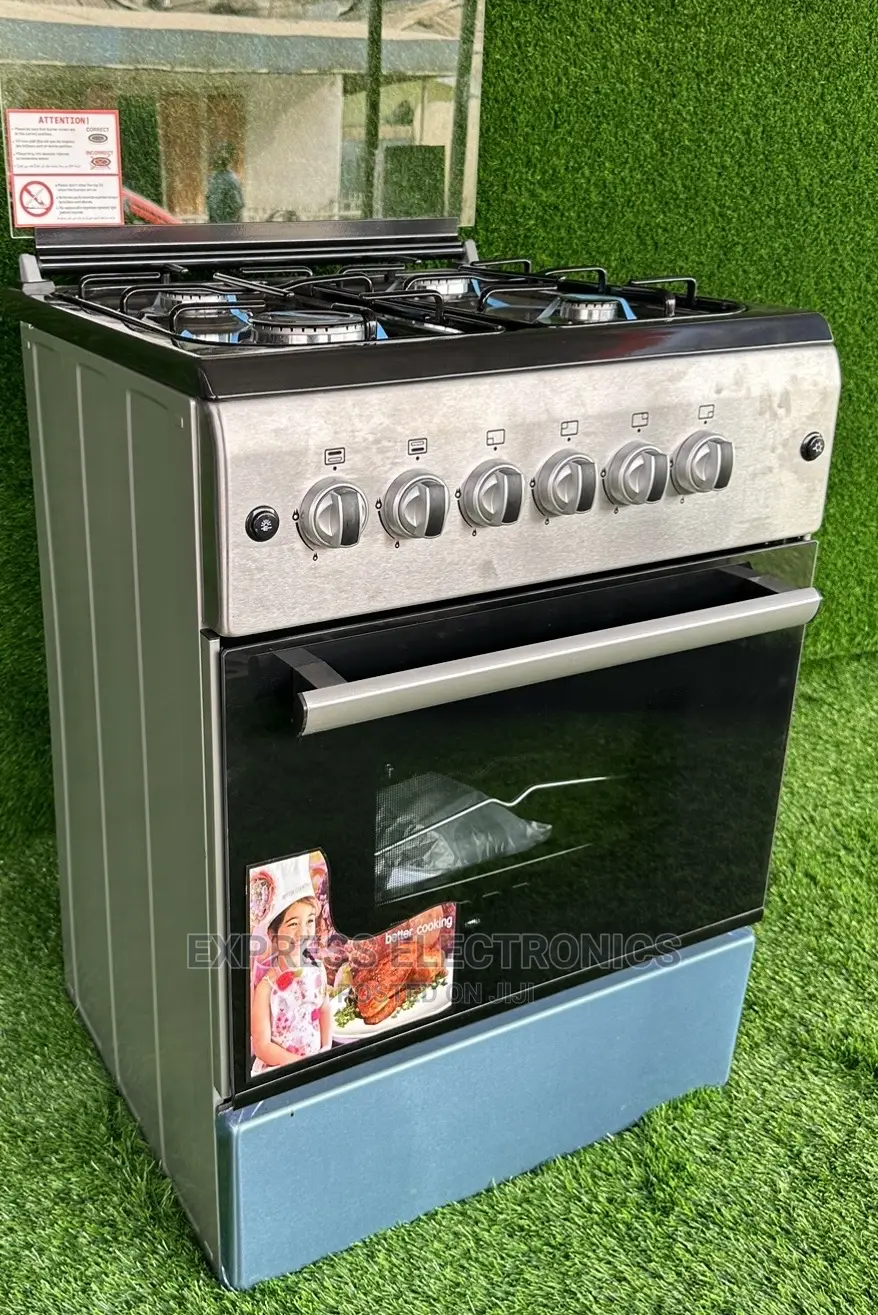 60/60 4burner Gas Cooker Stove Oven Grill Ferre Sliver