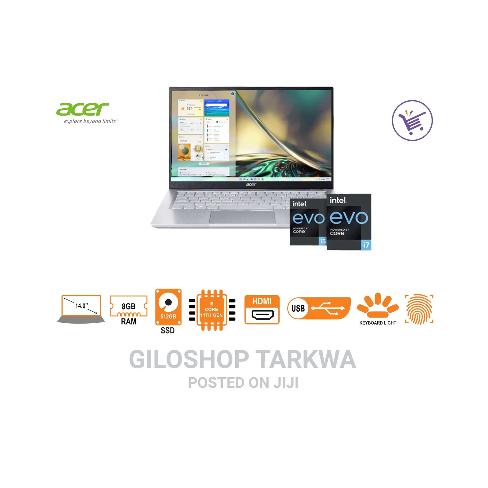 New Laptop Acer Swift 3 8GB Intel Core I5 SSD 512GB