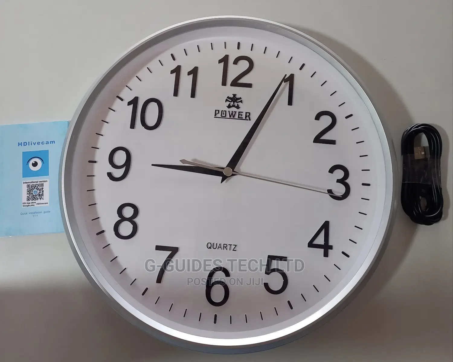 Wall Clock Wireless Wifi Hidden Camera Full Hd 1080p