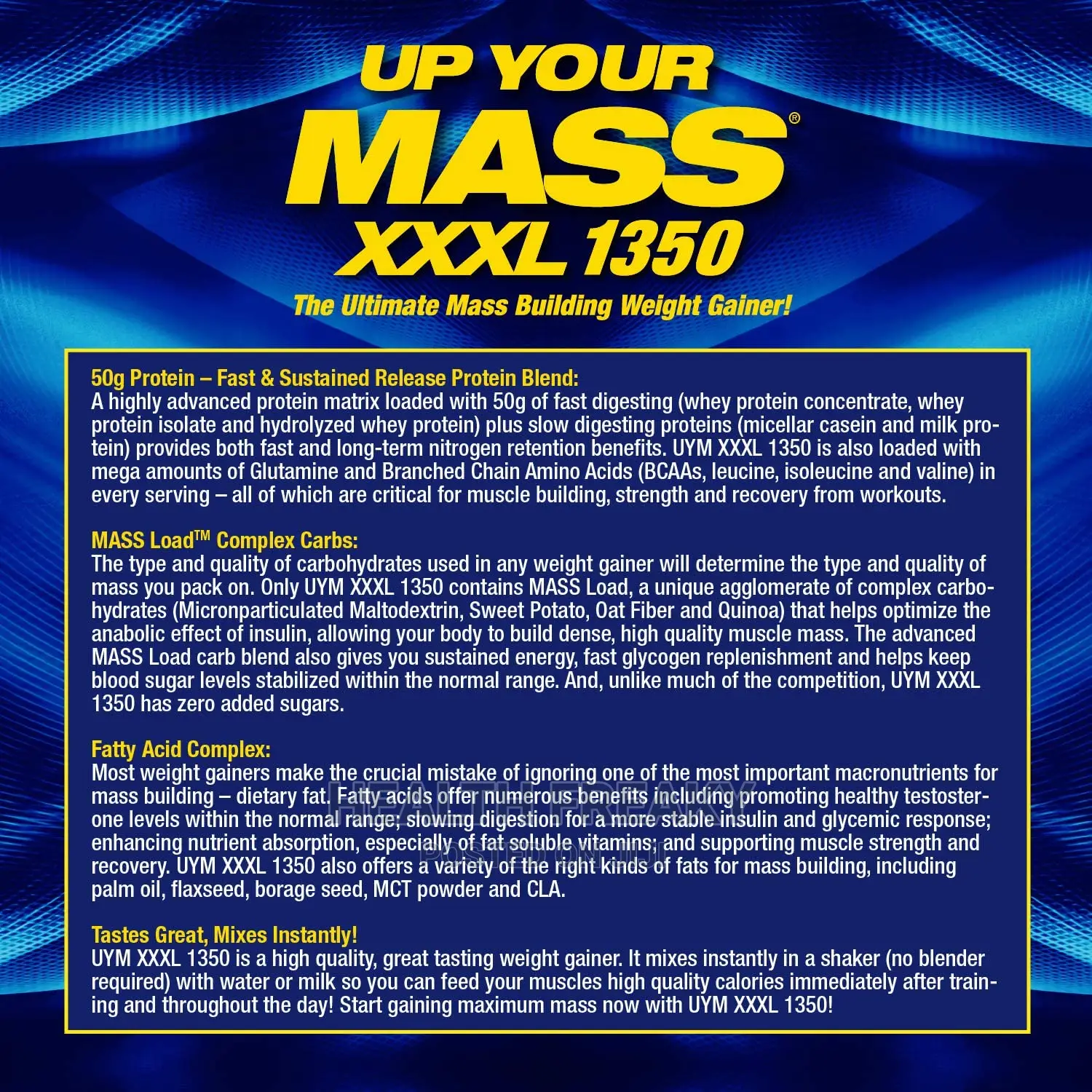 Mass Gainer | UP YOUR MASS Muscle Builder Weight Gainer 6lb