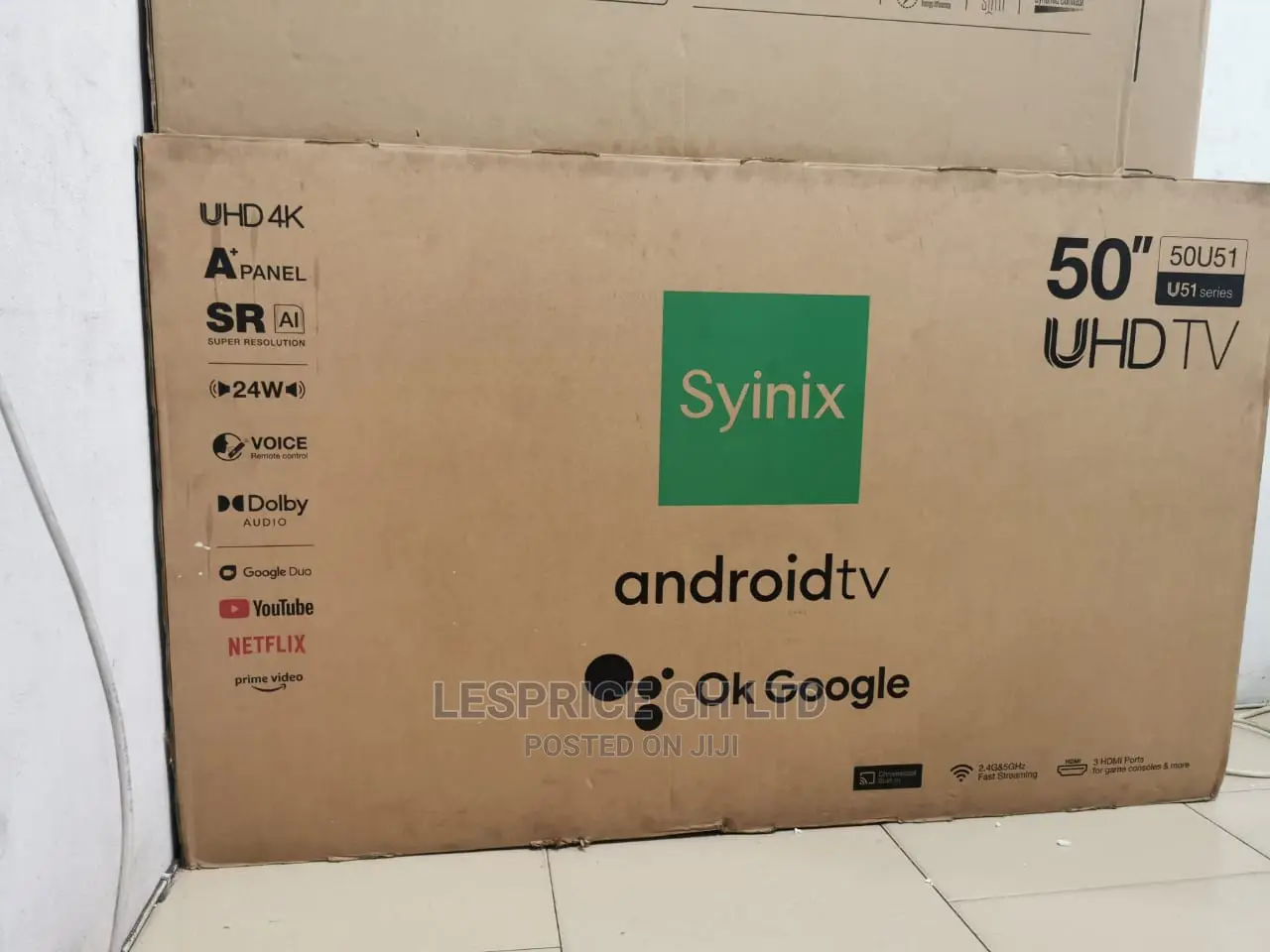 Unique Syinix 50 Smart Android UHD Tv