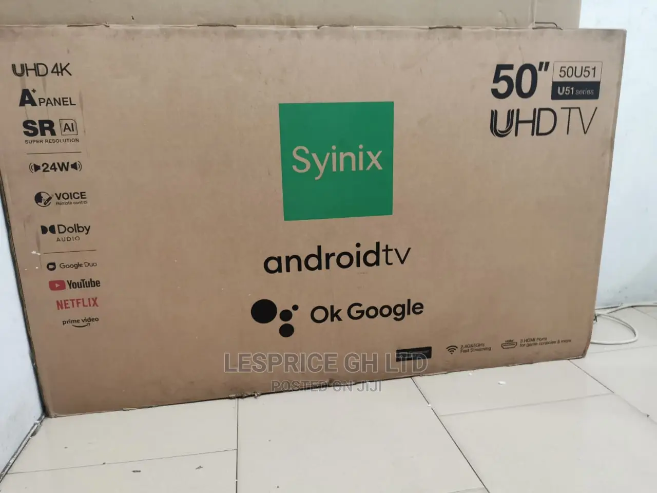Unique Syinix 50 Smart Android UHD Tv