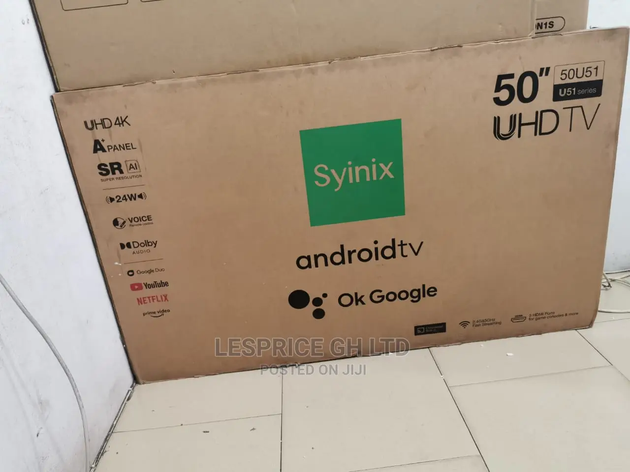 Powerful Syinix 50 Smart Android UHD Tv