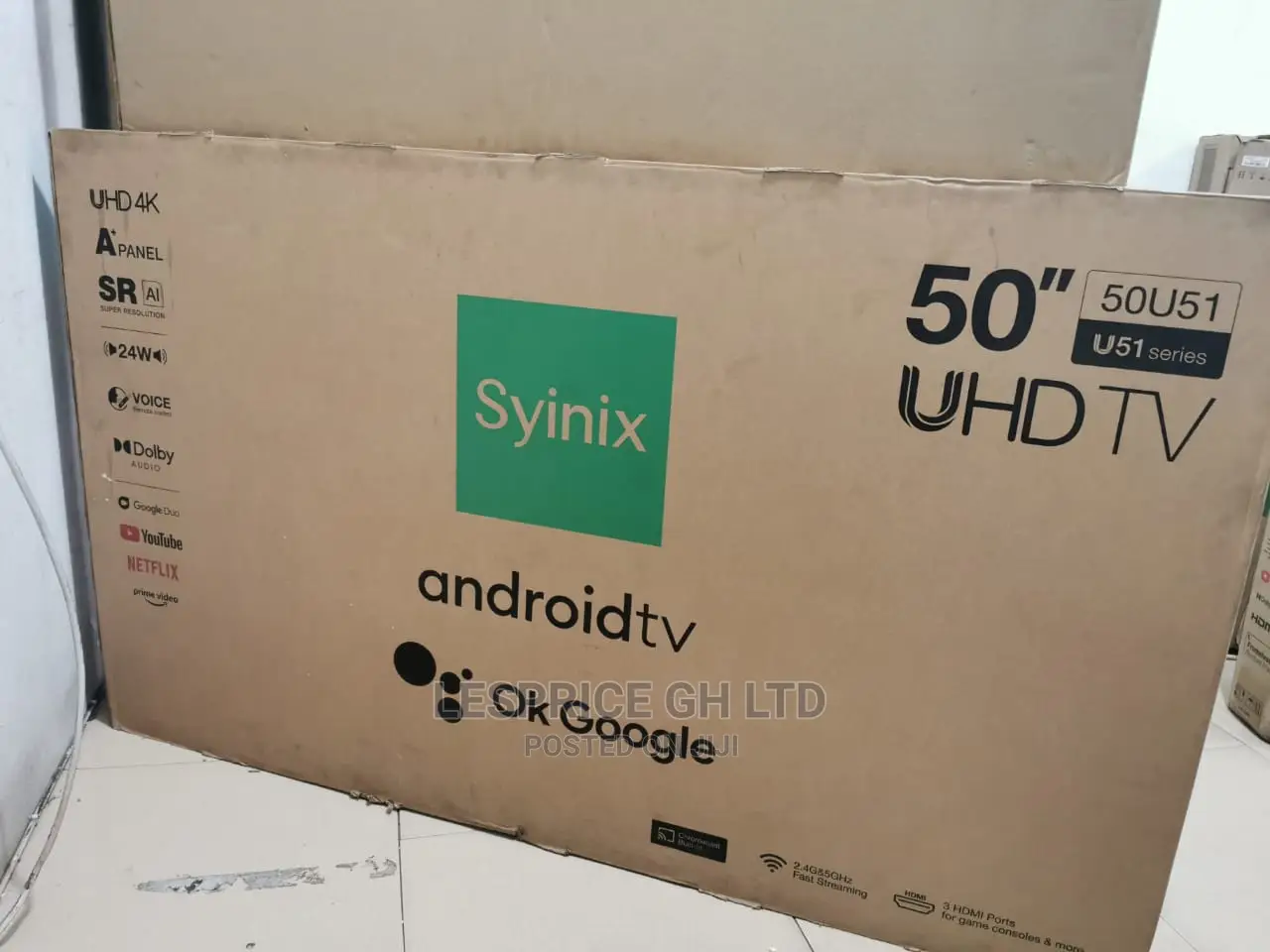 Amazing Syinix 50 Smart Android UHD Tv